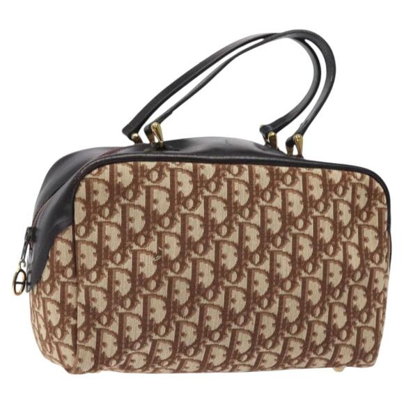 DIOR Trotter Canvas Hand Bag Beige Gold - Picture 1 of 12